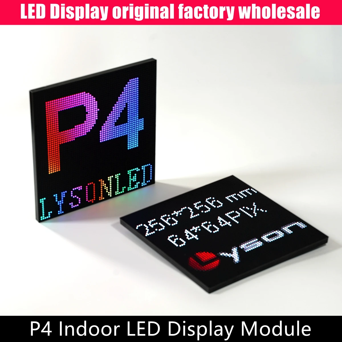 

P4 Indoor SMD Full Color Led Screen Big Module 64x64 Pixels Panel Matrix 1/32 Scan 256x256mm Size