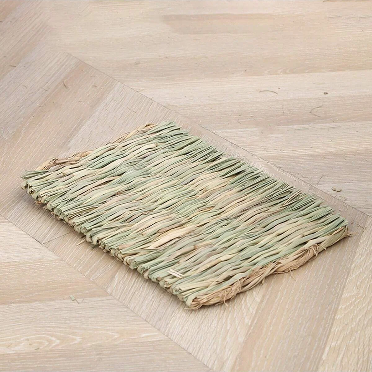 1pc-Rabbit grass mat, rabbit woven hay mat, small animal natural straw mat, hamster resting cage mat