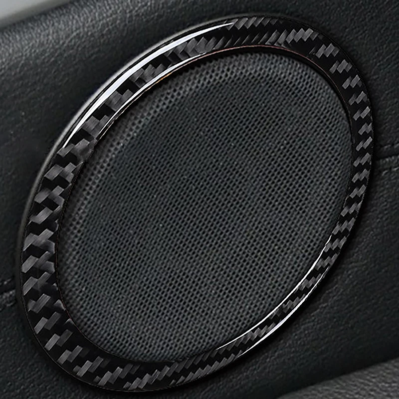 سيارة لسيارات BMW Z4 E89 2009-2016 باب مكبر الصوت لوحة الإطار دائرة ألياف الكربون الديكور شرائط الكسوة ملصقات الملحقات الداخلية #3