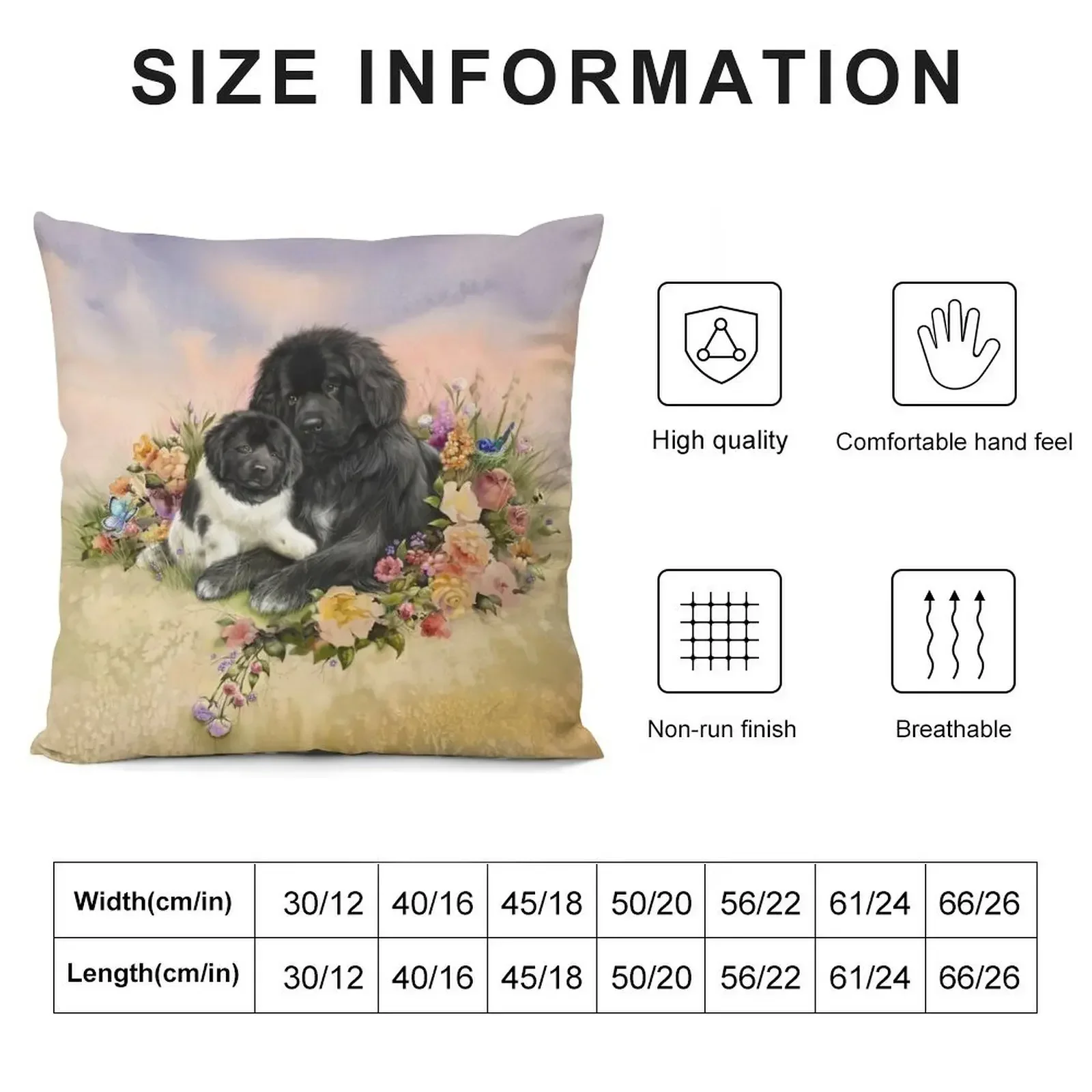 Newfie and baby Landseer Throw Pillow home decor items Cushion Covers For Living Room pillow