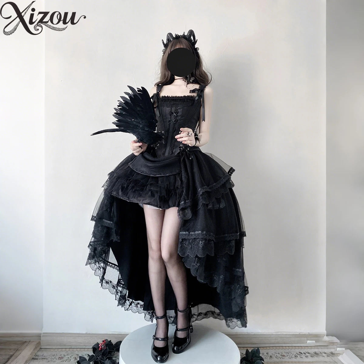 

Gothic Lolita Style Tank Top with Short Skirt Set Birthday Princess Elegant Suit Summer 2 Piece Sets Womens Outfits 2025 New