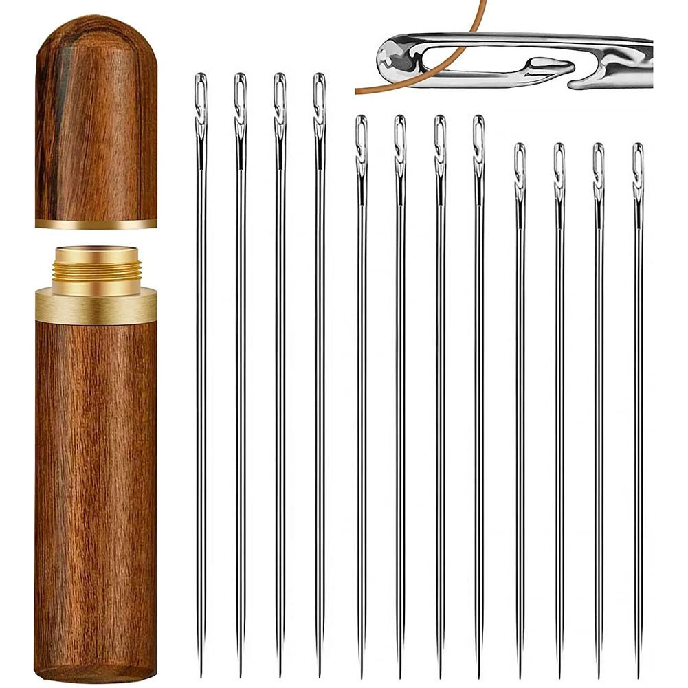 Self-Threading Needles,Sewing Needles for Hand Sewing,for the Elderly,Easy Side Threading Stitching Pins B