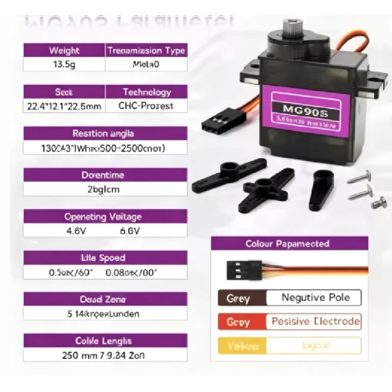 Rc Helicopter Servo - เซอร์โว MG90S เกียร์โลหะ 9 กรัม อัพเกรดจาก