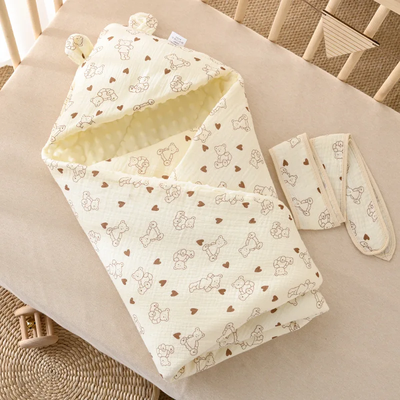 Spring Autumn Newborn Baby Blanket for Delivery Room Cute Cartoon Soft Floral Blanket Baby Supplies Warm Cozy Nursery Blanket