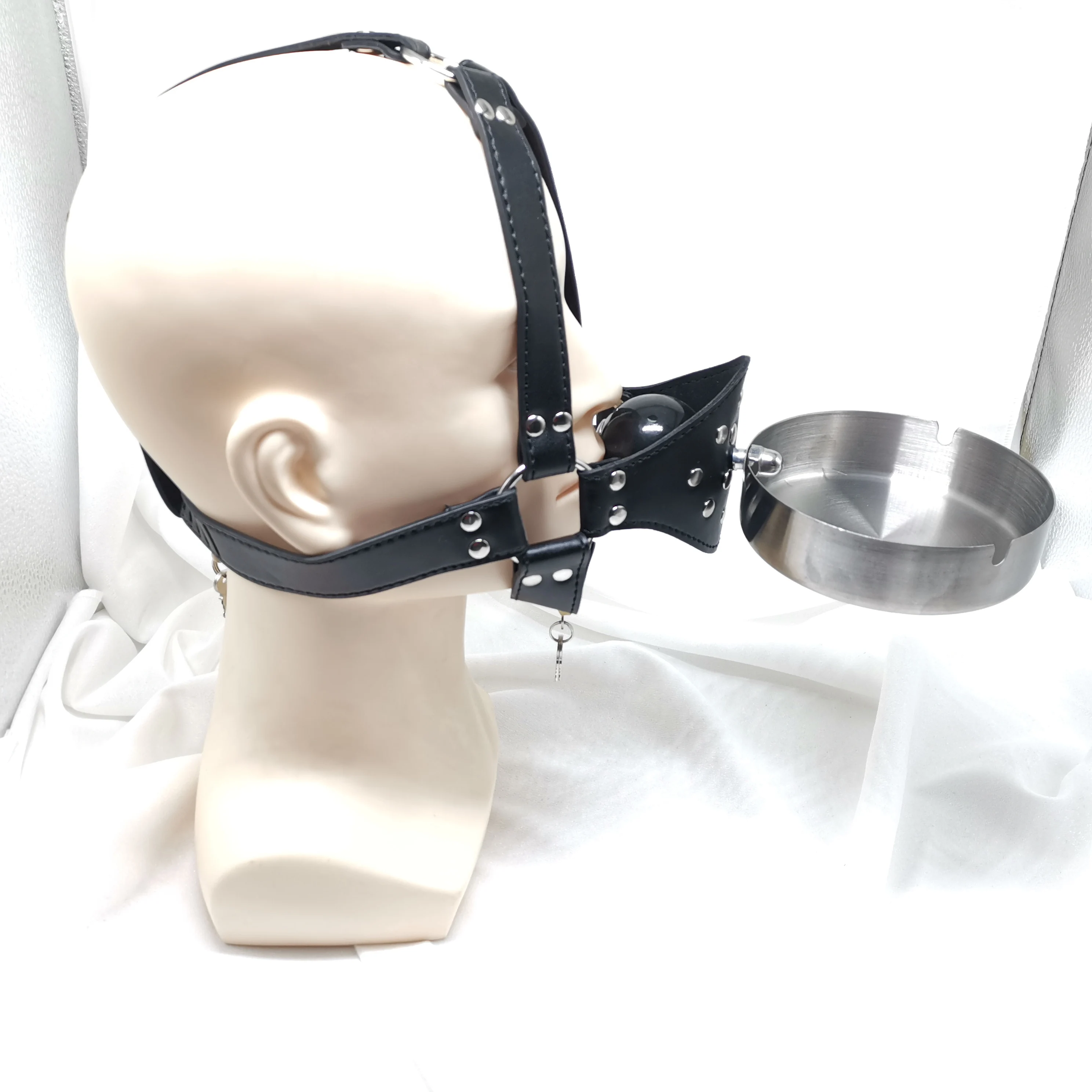 BDSM Harness Slave Dog Basin Ashtray + Asphyxia Gag Bondage Restraints Open Mouth Breathable Sex Toys Adult Sex Games For Couple