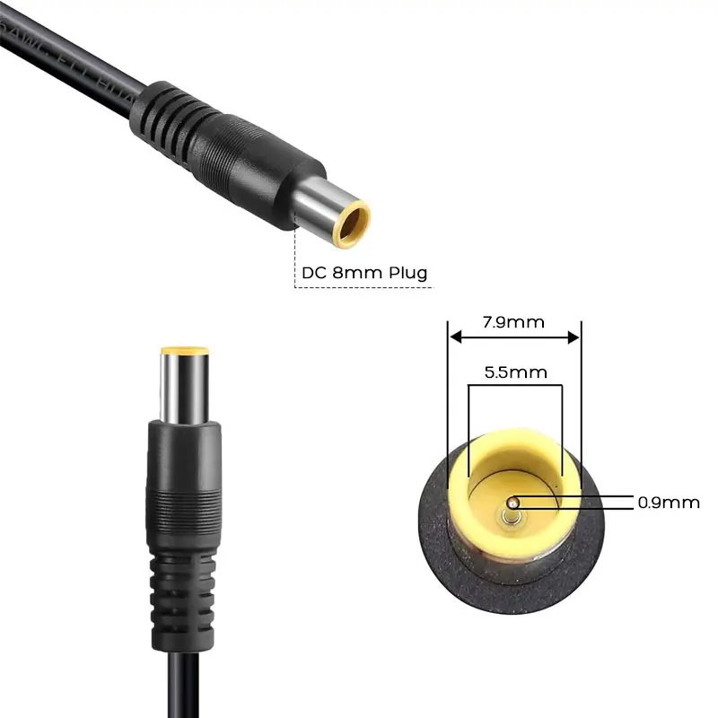 12V Car Cigarette Lighter to DC7909 Male for Jackery Explorer 240/290/300/500 Bluetti EB3A/EB70/AC180 Etc. Portable Powe Station