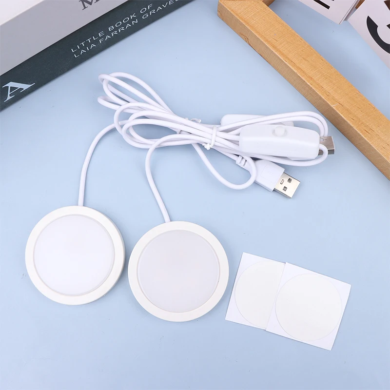 LED Spotlight USB 5V Ultra-thin Cabinet Mini Lamp With Switch 3W Display Jewelry Ceiling Spotlight With 3M Sticker Indoor