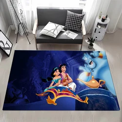 Disney Aladdin Princess Non-slip Large Area Rug 3D Print Carpet for Home Living Room Kitchen Bedroom Sofa Kids Doormat Decor Mat