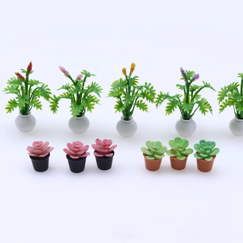 Mini simulation succulent plant potted elf garden horticulture micro landscape flower ornaments miniature green plant model