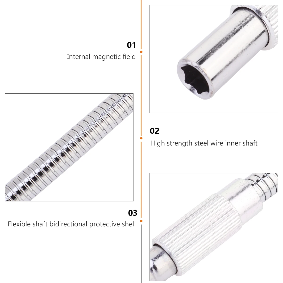 

2pcs Flexible Screwdriver Shaft Adapter For Electric Drill Bit Holder Hex Shank Connector Tight Spaces Computer Chassis Auto