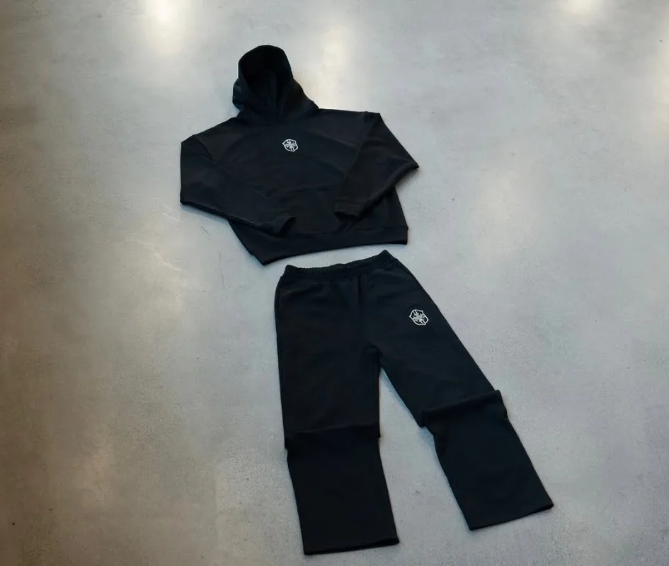 

Harajuku модный простой комплект спортивной одежды модный Y2K High Street ретро повседневный комплект готический хип-хоп панк-рок мужская толстовка с капюшоном