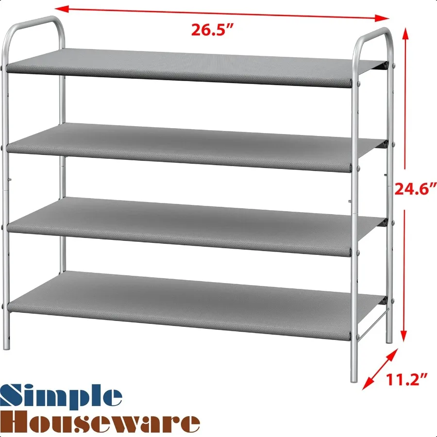 Organizer per scarpiera a 4 livelli, 20 paia, grigio