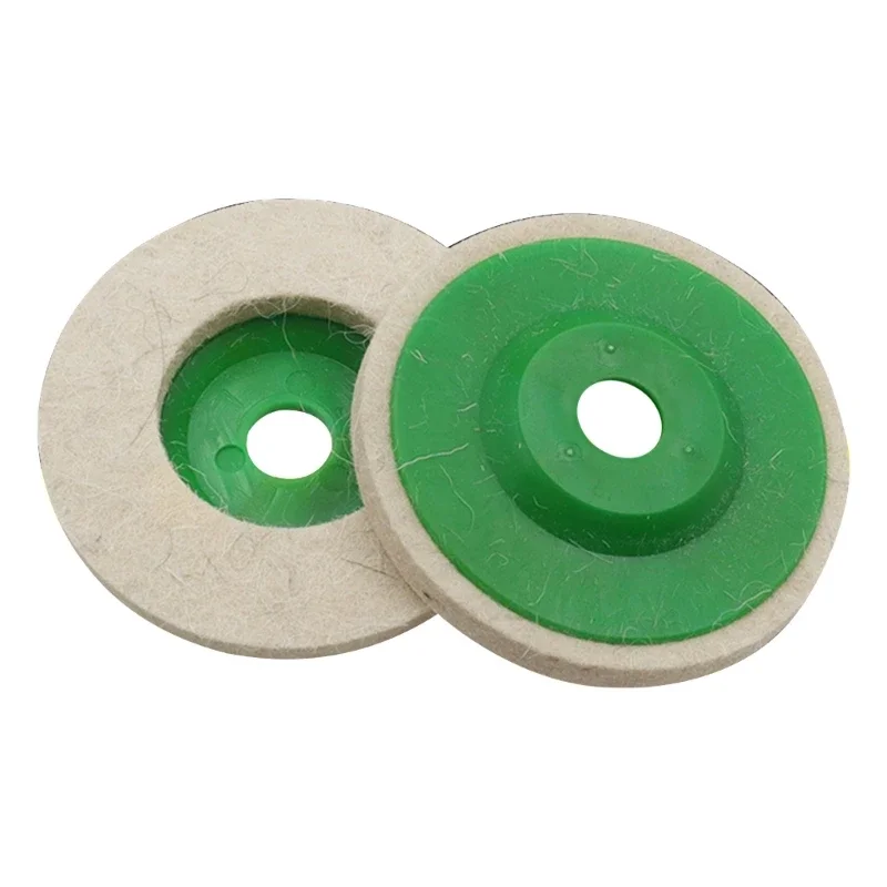 Rueda pulidora lana para amoladora angular 95/100, rueda pulidora fieltro lana para Metal, mármol y madera, 6