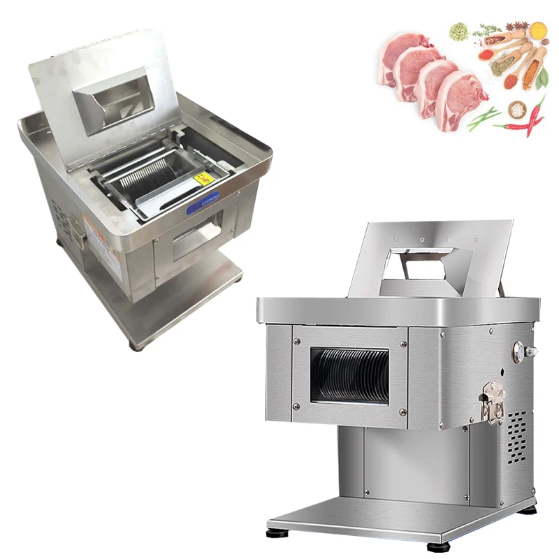 Stainless Steel Meat Cutter Commercial Desktop Slicer Fully Automatic 220V 850W Vegetable Cutter Meat slicing machine