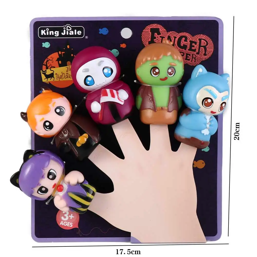 5pcs/set Finger Puppets For Kids Baby Mini Animals Educational Tiny Hands Toys Children Colorful Rubber Finger Puppets Theater