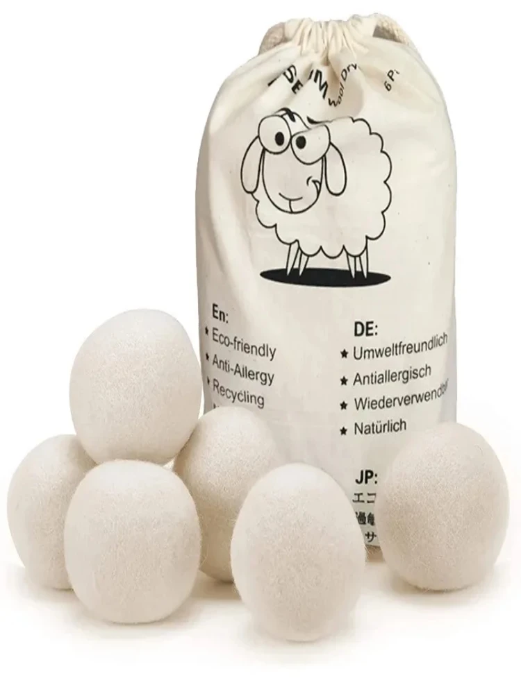 1-12 Stuks Herbruikbare Wol Droger Ballen Waterontharder Wasserij Thuis Wassen 4/5/6 Cm fleece Droge Kit Bal Nuttig Wasmachine Accessoires - afbeelding 2