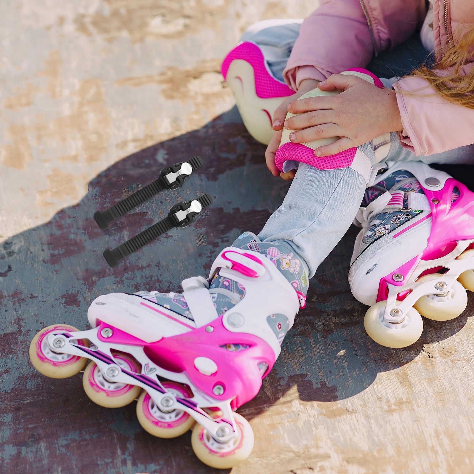 2 قطعة حزام بديل للتزلج على الجليد أبازيم وأشرطة مضمنة لاستبدال التزلج على الجليد