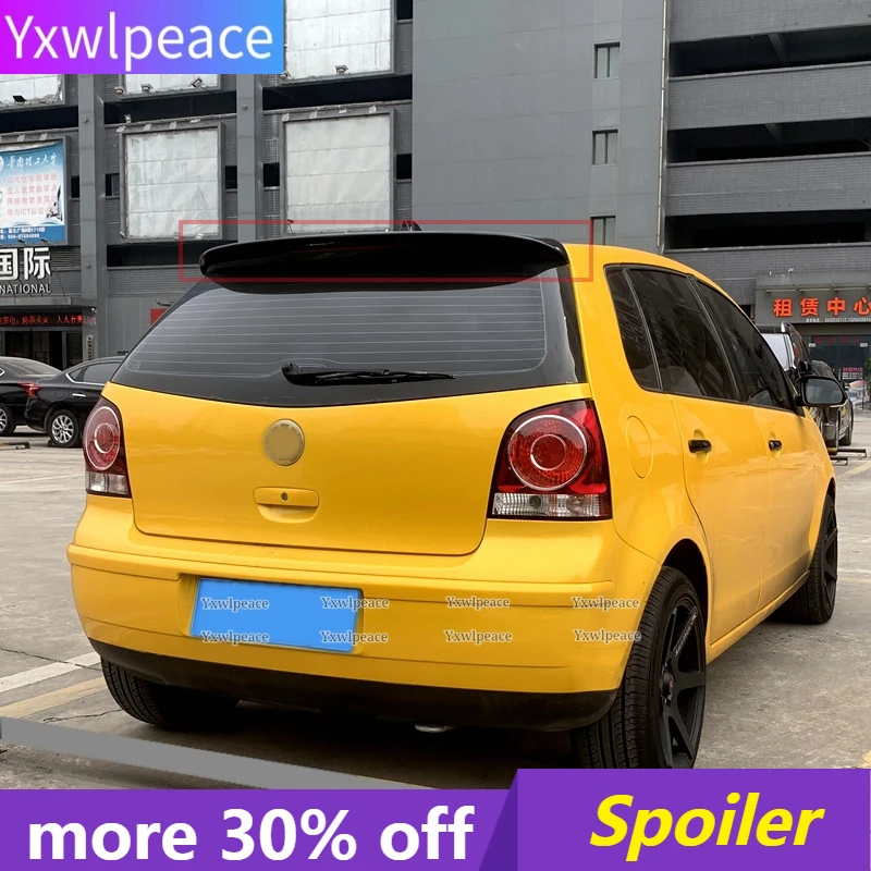 

For Volkswagen Polo Roof Spoiler 2005 2006 2007 2008 2009 ABS Plastic Primer Color Rear Trunk Lip Wing Car Accessories