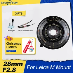 Brightin Star 28mm F2.8 Full Frame Portrait Manual Focus Lens for Leica M-Mount Cameras M11 M10R M10 M240 M10P M10D MP ME M246