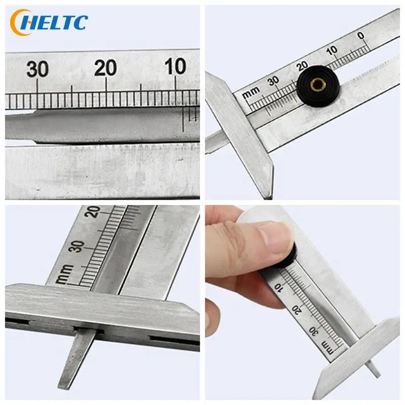 Stainless Steel Car Tyre Tire Tread Depth Gauge Meter Ruler Caliper Measuring Tool For Moto 0-30mm 0-50mm 0-60mm Car Tyre Gauge