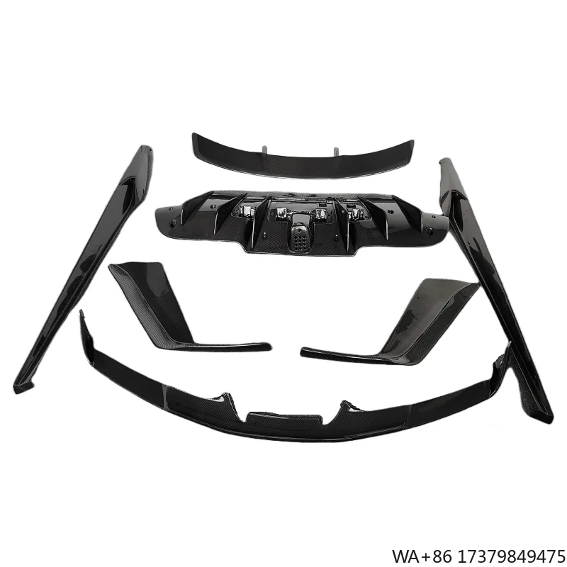 

True Carbon Fiber N-style Front Lip Side Skirt Rear Diffuser Spoiler Body Kit for Ferrari 488 GTB Body Kit