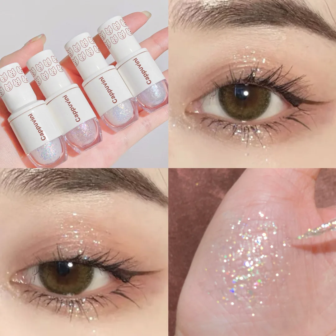 Pearlescent Eye Shadow Eyeliner Liquid Eyeshadow Glitter Highlight Cosmetic Shimmer Brighten Lying Silkworm Eye Makeup Cosmetics