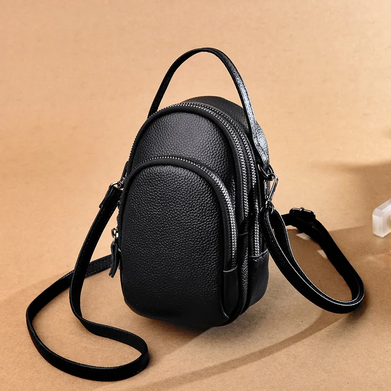 

2025 New Layer Cowhide Small Crossbody oulder Bag Women's Mobile Phone Bag Faion Casual Versatile Trendy ell aped Bag