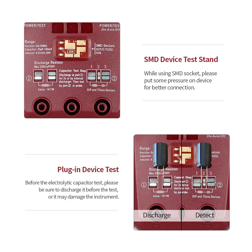 DTU1701 probador de transistores MOSFET triodo LCR inductancia resistencia capacitancia SCR ESR medidor SMD multifunción