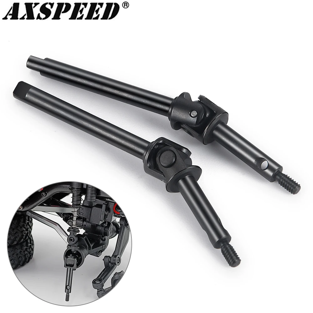 AXSPEED 1 paio di albero di trasmissione dell\'asse anteriore in acciaio per 1/24 RC Crawler Car Axial SCX24 tutte le serie di accessori aggiornati