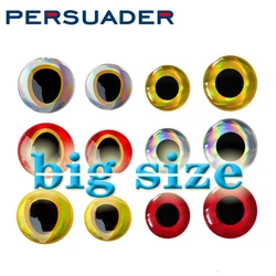Persuader big size 10mm/12mm round fish eyes&tear drop style resin eyes 50pcs pack 3D fly fishing artificial lure eye material