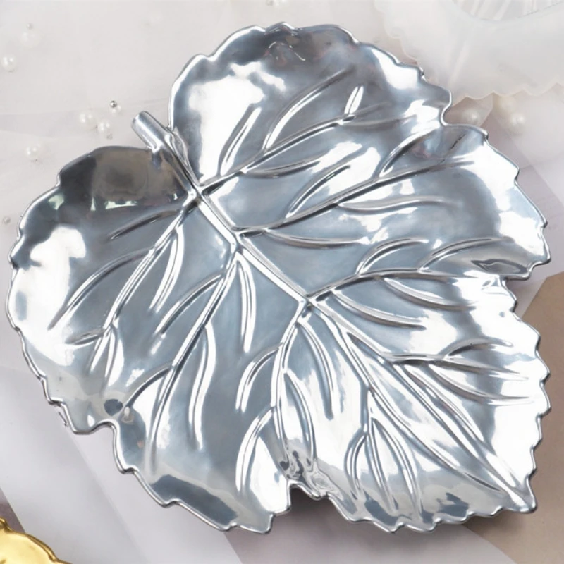 Moule en silicone pour cendrier en chanvre bricolage, gypse, cuir chevelu d'érable, plat de rangement pour cosmétiques, ornement décoratif, moule en résine, artisanat pour la maison