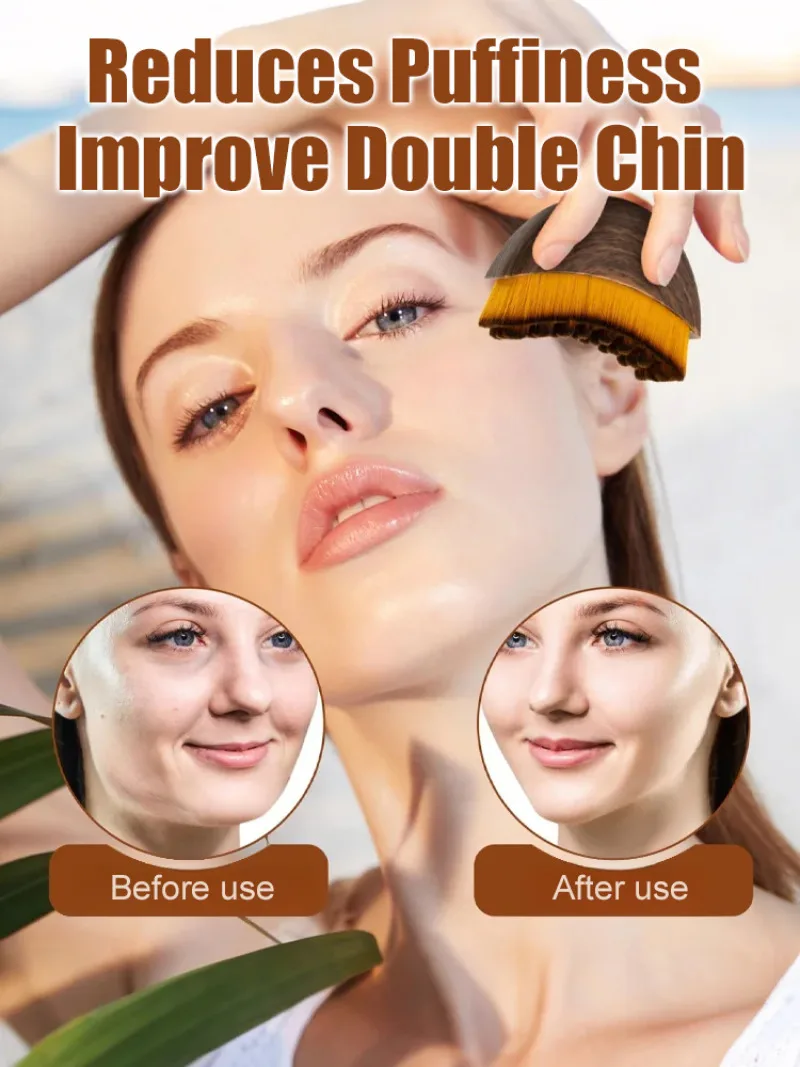 Gua Sha Spazzola per massaggio facciale per scolpire il viso Lifting del collo degli occhi Strumento portatile per la cura della bellezza antietà per il rafforzamento della pelle