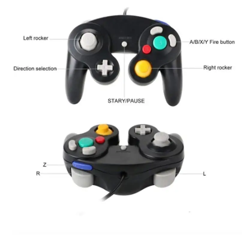 Klassische shock joypad verdrahteter controller, kompatibel mit wii ngc gamecube game cube game cube