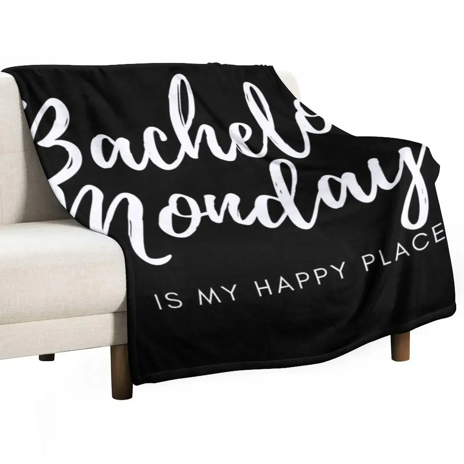 Bachelor Monday is My Happy Place Throw Blanket decorative Nap Single Blankets