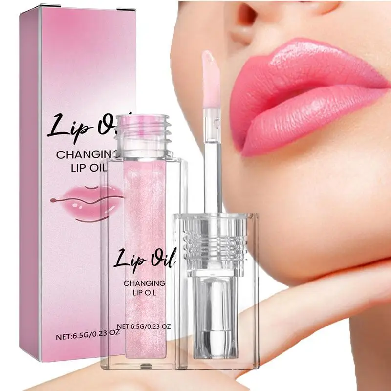 2024 Color change Lip Gloss Lip Oil balsamo per le labbra idratante naturale riduce le linee delle labbra Jelly Plump Lips Care