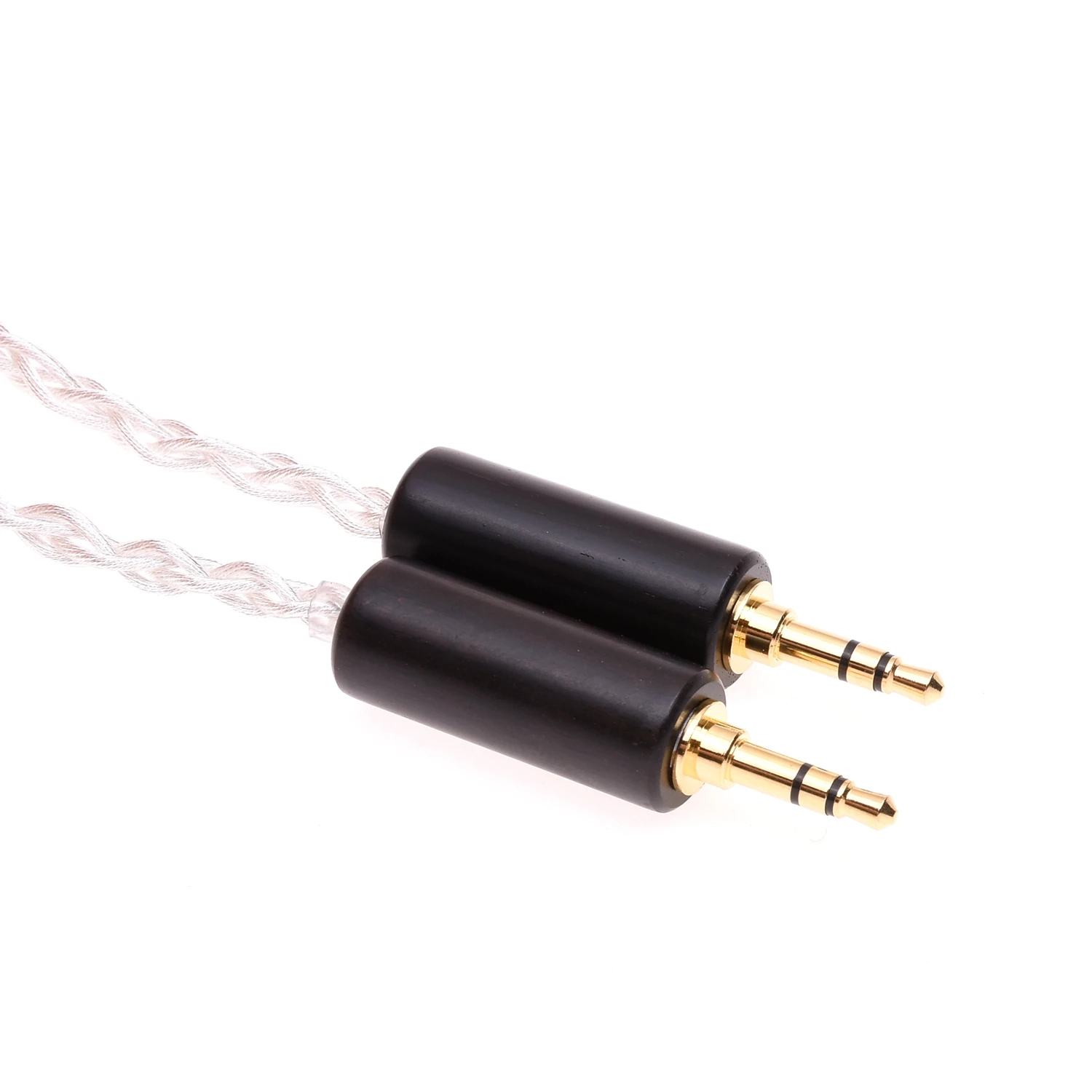 Wooden 3.5mm Male to 3.5mm Male Stereo AUX Audio 4 Cores 6N OCC Crystal Silver Plated Headphone extension Cable