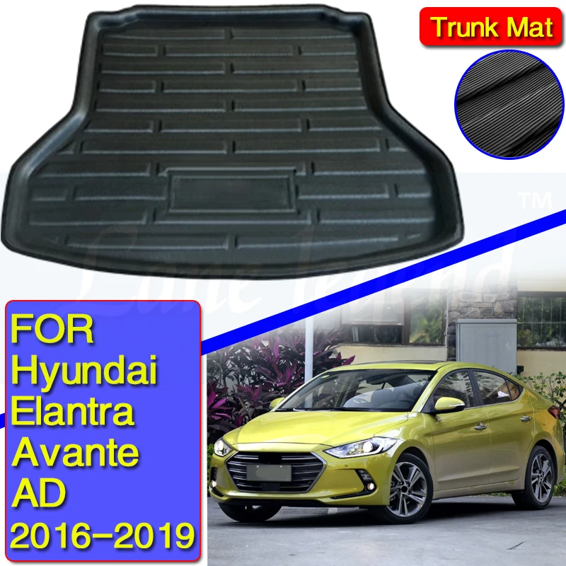 

For Hyundai Elantra / Avante AD 2016 2017 2018 2019 Boot Mat Rear Trunk Cargo Liner Floor Tray Carpet Protector Car Accessories