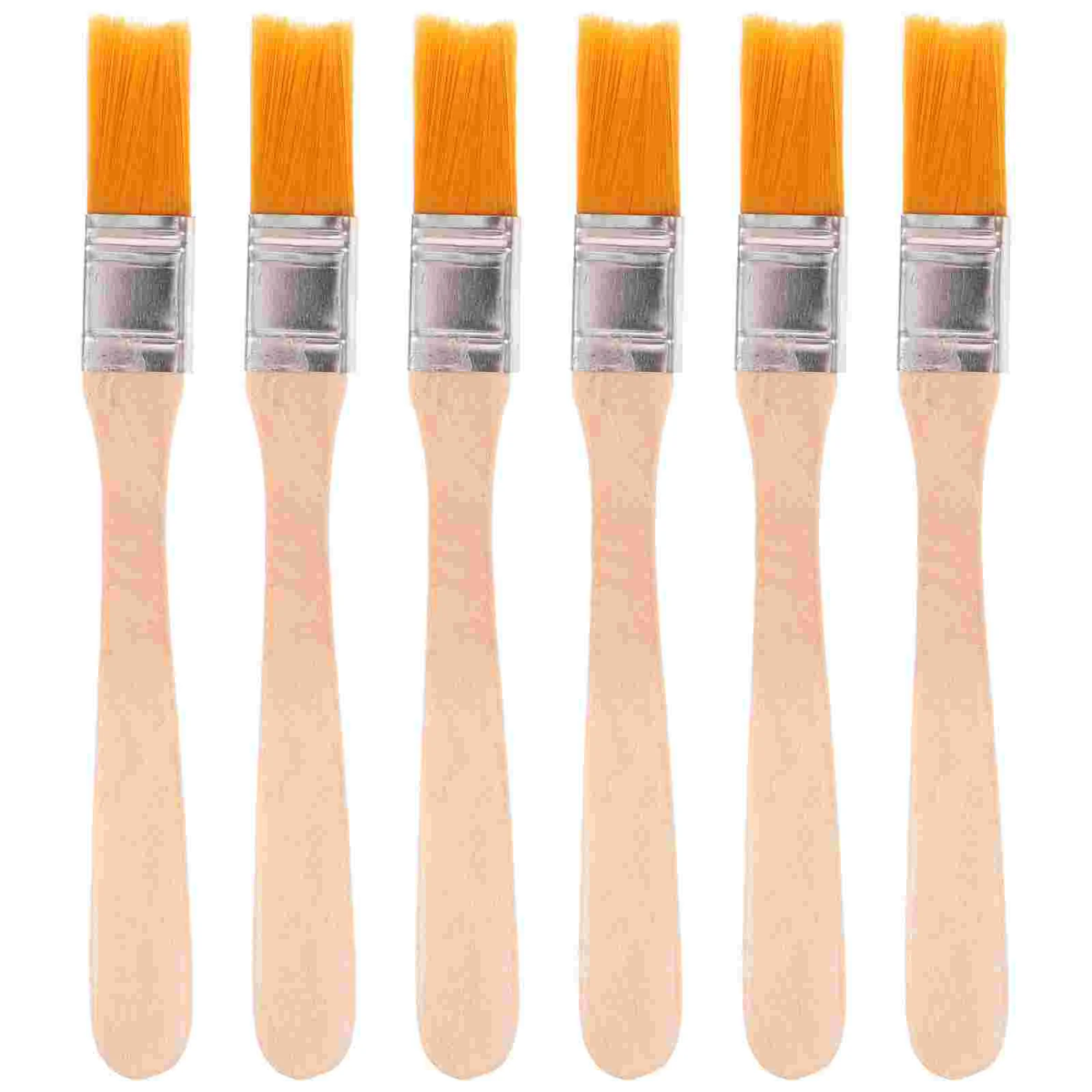 

6 Pcs Paint Brush Painting for Wall Small with Wood Handle Brushes Kids Reusable Portable Half Inch Oil Paintbrush Major Wooden