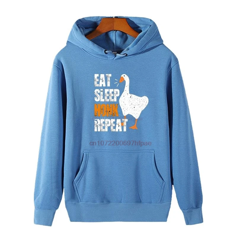 Goose Game Honk Repeat Graphic Hooded Sweatshirts Untitled Goose Game New In Hoodies & Sweatshirts Winter Thick Sweater Hoodie