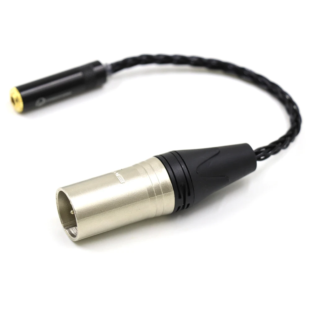 Cavo adattatore Audio Stereo femmina da 4pin XLR bilanciato da maschio a 3.5mm nero da 3.5mm a connettore cavo bilanciato XLR