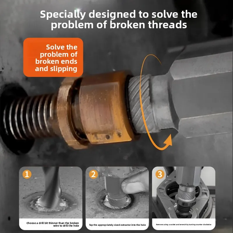 Professional anti slip sleeve with anti tooth, anti spiral, damaged, rusted, sliding teeth, nuts, bolts, tire specific extractor