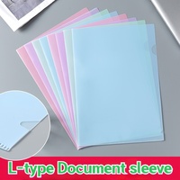 Classic Style L-Type Document Sleeve - A4 Size, Transparent, PP Material, Perfect for School And Office Use
