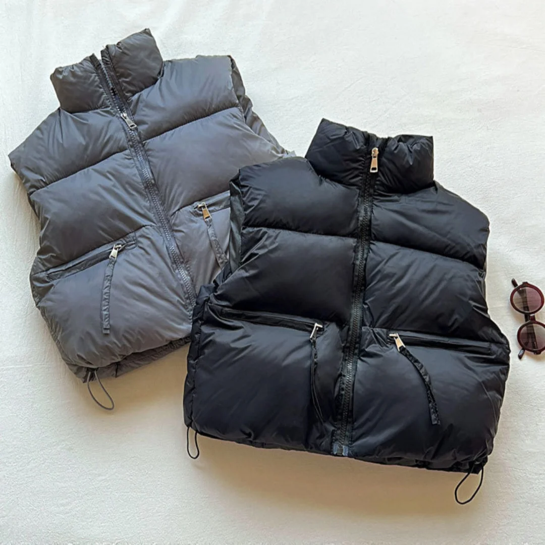 

2025 New Style Padded Children's Vest 3-8Y Kids Clothes Stand Collar Warm Cotton Puffer Vest Boys Girls Winter Sleeveless Jacket