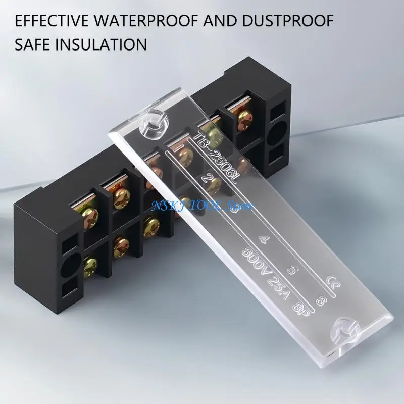 L8RC 10 قطعة كتلة طرفية بلاستيكية غطاء مقاوم للغبار واضح غطاء سلك حاجز كتلة طرفية شرائط غطاء حماية دائم #3