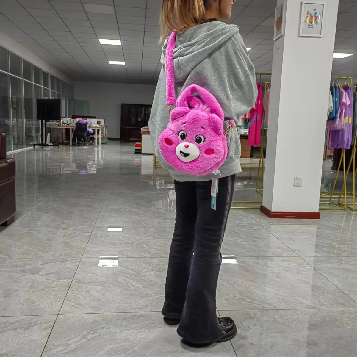 Anime Care Bears Plush Knapsack Teddy Bears Stuffed Doll Kawaii Decor Backpack Cosplay Props Lovely Bear Shopping Bags Gifts