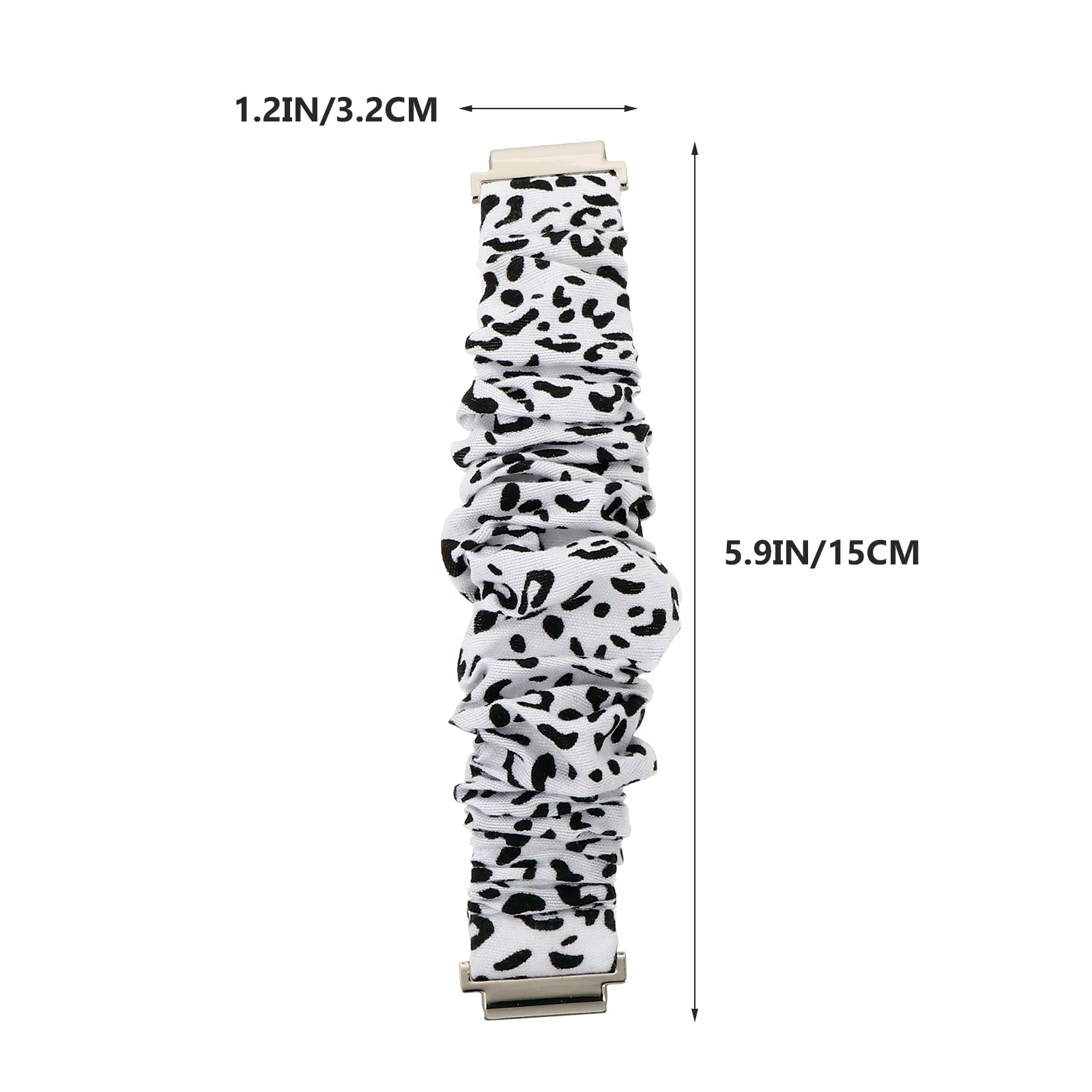 Premium Leopard Print Scrunchie Watch Band Elastic Comfort Fit for Most Wrist Sizes Unisex Fashionable Chic Daily Sports