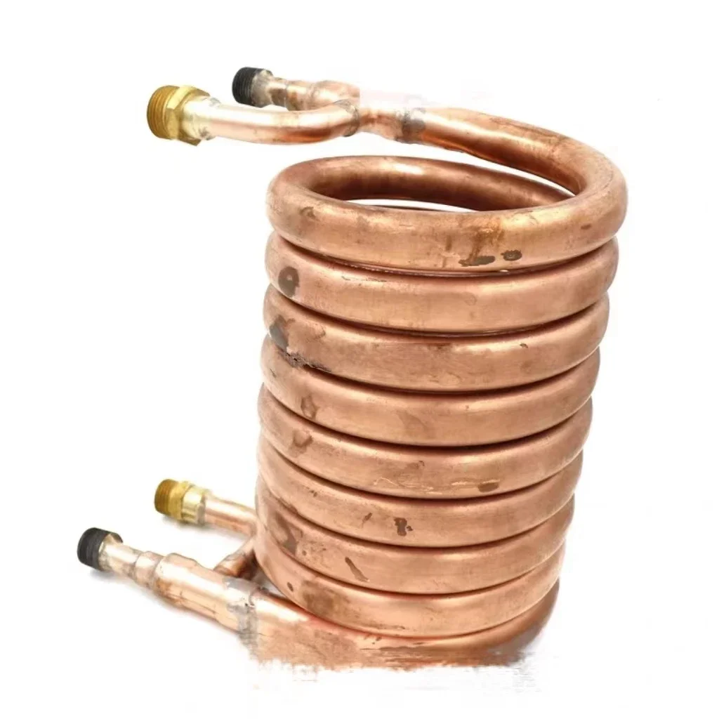 Craft brewed purple copper wort cooling spiral coil malt juice cooling coil quick connect beer cooling equipment