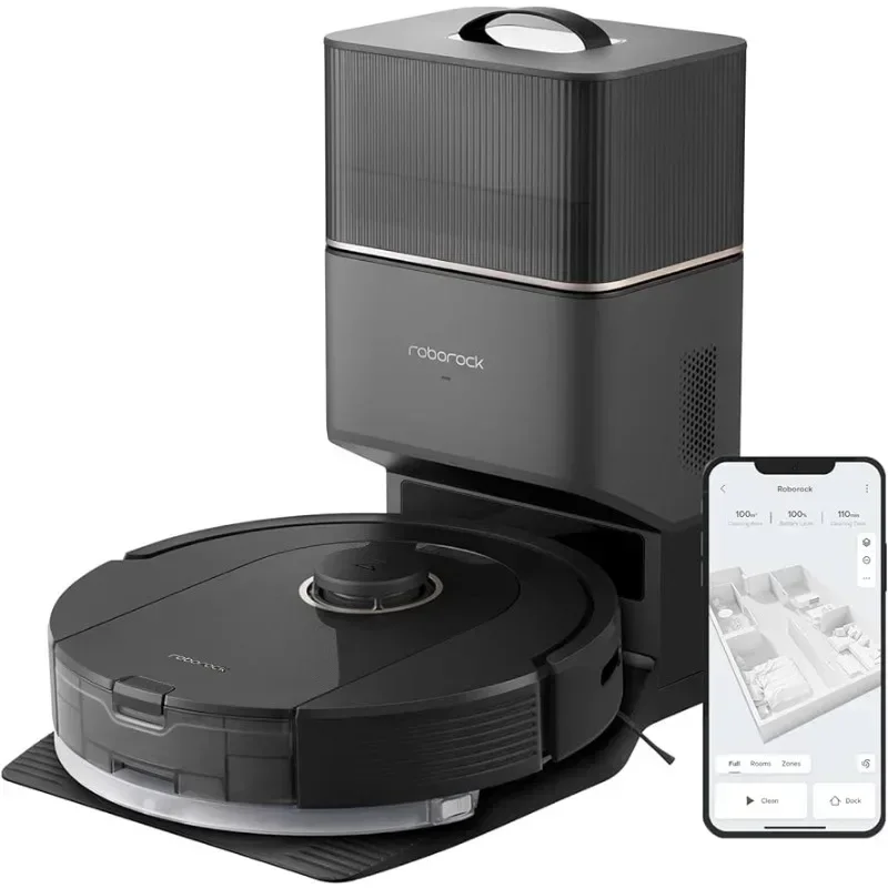 

Roborock Q5 Pro+ Robot Vacuum and Mop, Self-Emptying, Hands-Free Cleaning for Up To 7 Weeks, 5500 Pa Max Suction Robot