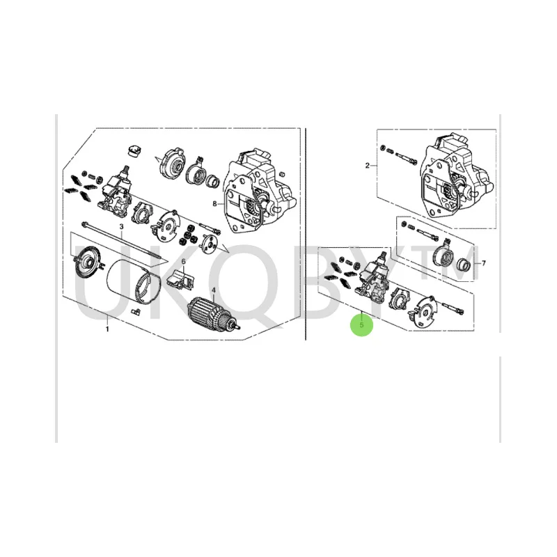 محرك تشغيل ، فرشاة كربون ، شفط مغناطيسي ، مناسب لـ Ho ، A ، AC ، co ، Fe ، fa ، Ci ، vi ، c ، Fi ، t ، sh ، i ، تو ، 31210-5G0-A01