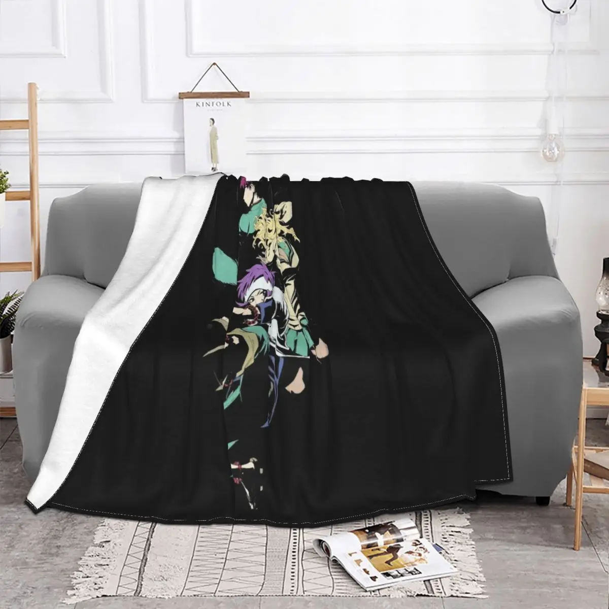 The Disastrous Life Of Saiki K Anime Saki Toritsuka Aiura Streetwear Print Western Style Throw Blanket